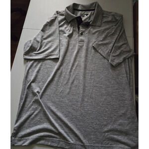 Bolle Gray Heather Polo Shirt Mens Size M Collar Pullover Strech Polyester‎